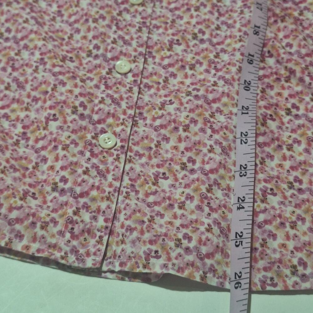 Liberty for J.Crew Shirt Women's Size 6 Pink Floral Classic Preppy Retro Cotton - Picture 5 of 5